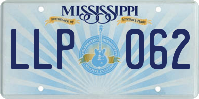 MS license plate LLP062