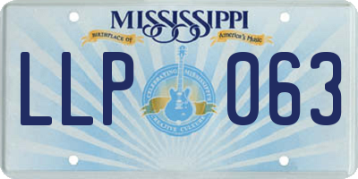 MS license plate LLP063