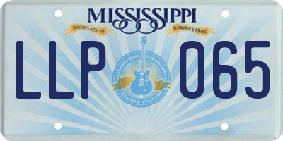 MS license plate LLP065