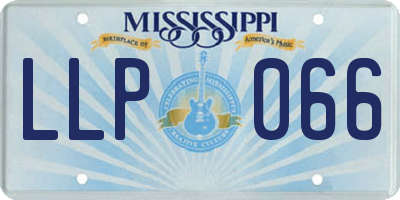 MS license plate LLP066