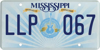 MS license plate LLP067