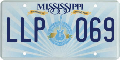 MS license plate LLP069