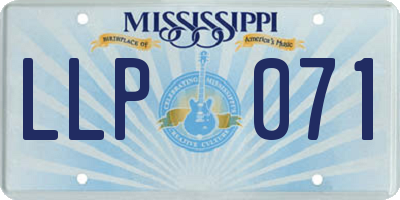 MS license plate LLP071