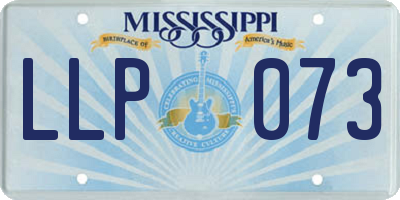 MS license plate LLP073