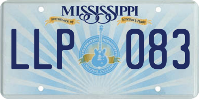 MS license plate LLP083