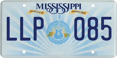 MS license plate LLP085