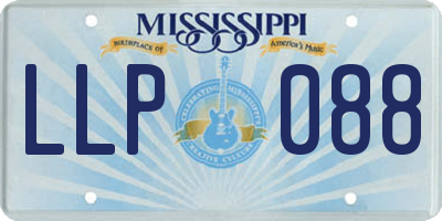 MS license plate LLP088