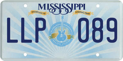 MS license plate LLP089
