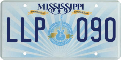 MS license plate LLP090
