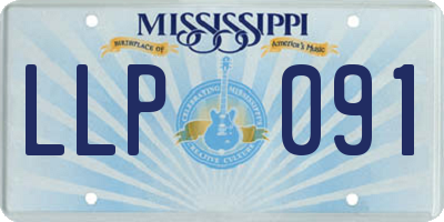 MS license plate LLP091
