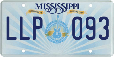 MS license plate LLP093
