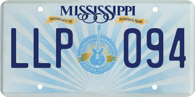 MS license plate LLP094