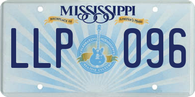 MS license plate LLP096