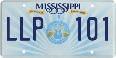 MS license plate LLP101