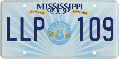 MS license plate LLP109
