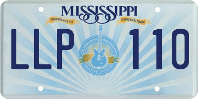 MS license plate LLP110