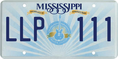 MS license plate LLP111