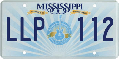 MS license plate LLP112