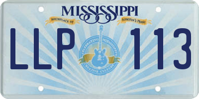 MS license plate LLP113
