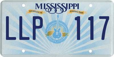 MS license plate LLP117