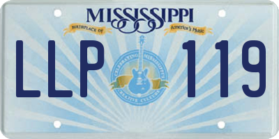 MS license plate LLP119