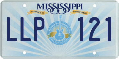 MS license plate LLP121