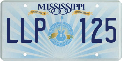 MS license plate LLP125