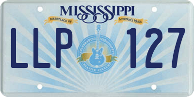 MS license plate LLP127