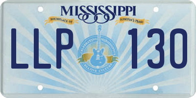 MS license plate LLP130