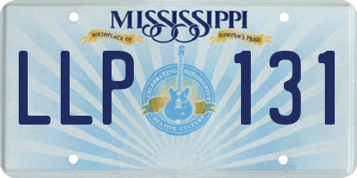 MS license plate LLP131