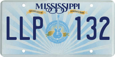 MS license plate LLP132