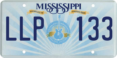 MS license plate LLP133