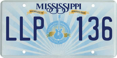 MS license plate LLP136