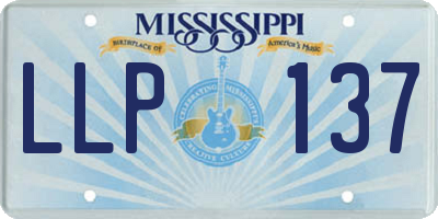 MS license plate LLP137