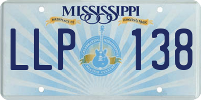 MS license plate LLP138