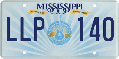 MS license plate LLP140