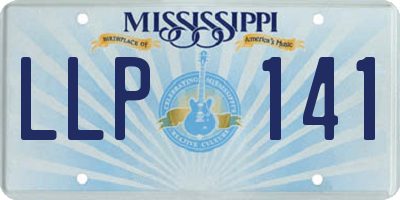 MS license plate LLP141