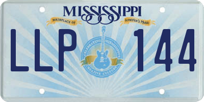 MS license plate LLP144