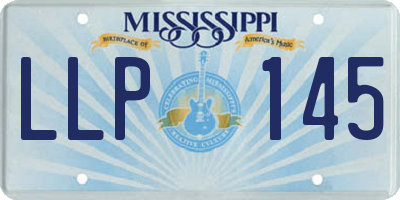 MS license plate LLP145