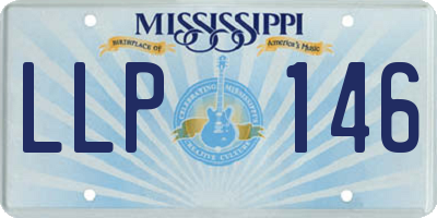 MS license plate LLP146