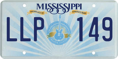MS license plate LLP149