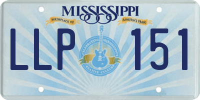 MS license plate LLP151