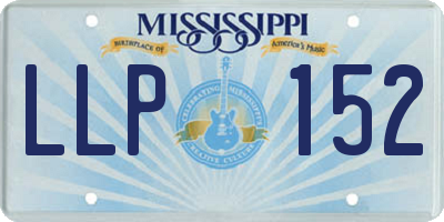 MS license plate LLP152