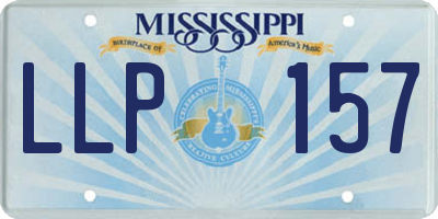 MS license plate LLP157