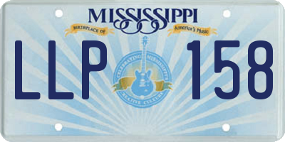 MS license plate LLP158