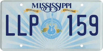 MS license plate LLP159