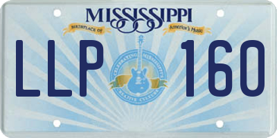 MS license plate LLP160