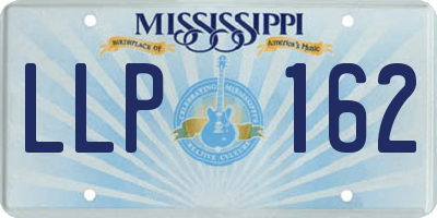 MS license plate LLP162