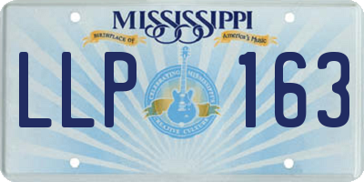 MS license plate LLP163