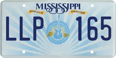 MS license plate LLP165